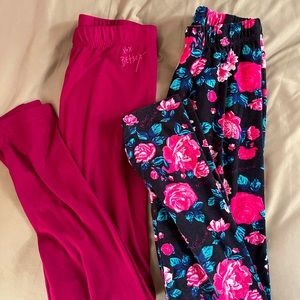 Betsy Johnson Girls Leggings Large 12 kids lot of 2